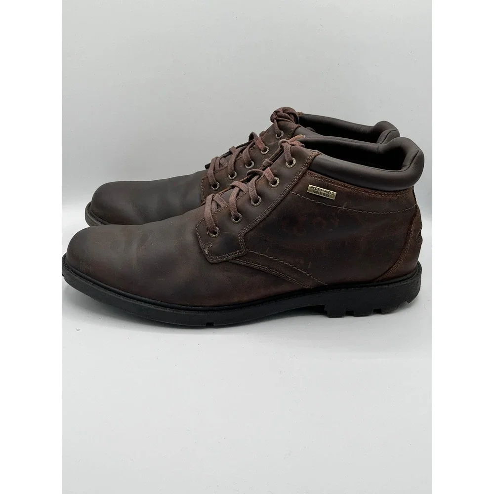 Rockport Storm Surge Men Sz 11M Brown Leather Waterproof Chukka Boots A13715